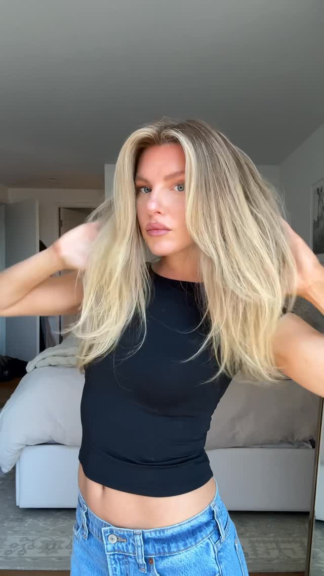 Brassy blonde gone after just one wash with @k18hair new TripleBright Purple Shampoo. It neutralizes sephorand helps defend against future brass so your blonde stays brighter, longer. Available at @sephora #k18partner #k