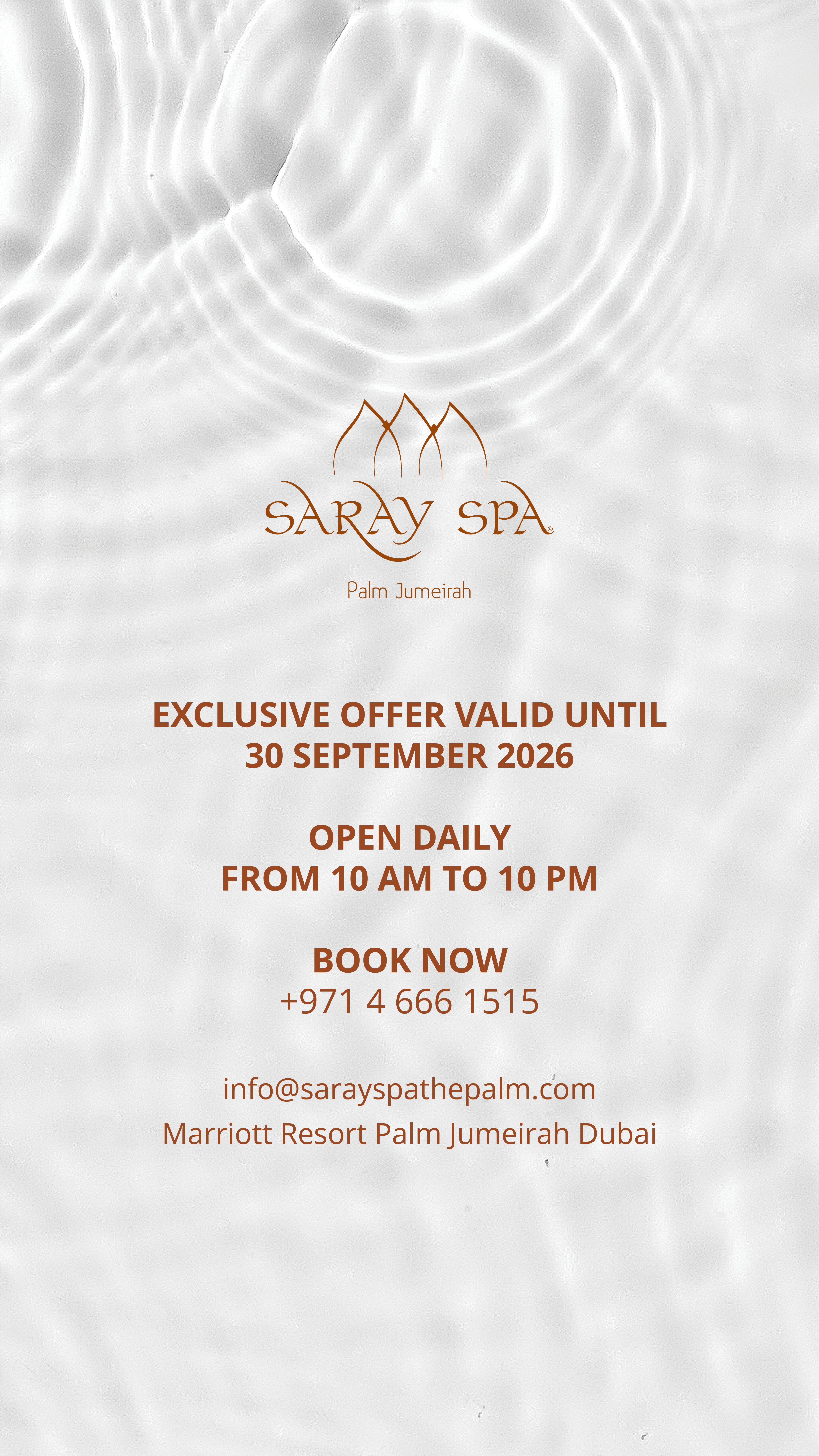 When everything feels a little overwhelming, take a moment just for you.
Unwind at Saray Spa with treatments designed to restore balance to your body and mind.
Because sometimes, a little reset is all you need. 


Book n