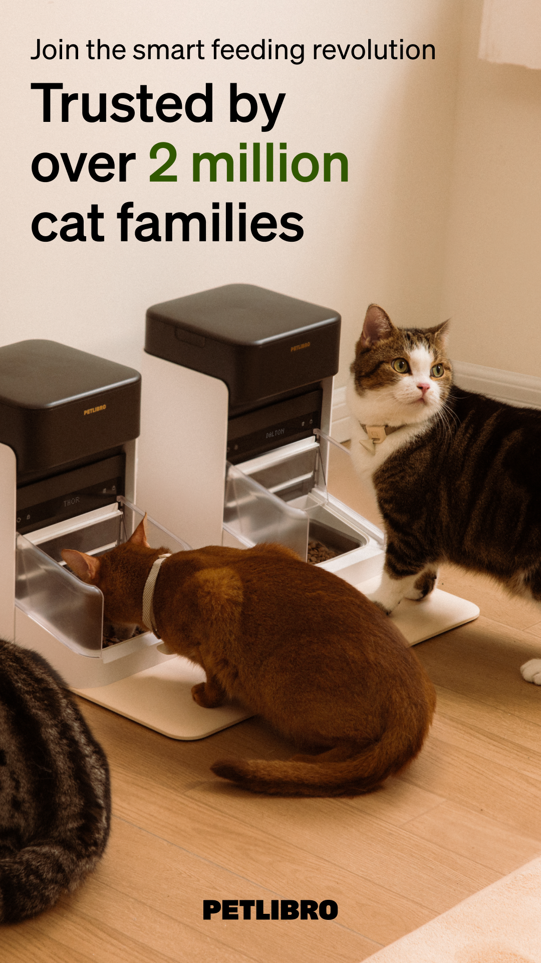 🎉Join 2 million pets enjoying perfectly portioned, consistently fresh meals on schedule. Take control of feeding time with smart scheduling, portion management, and real-time monitoring - all from your smartphone
