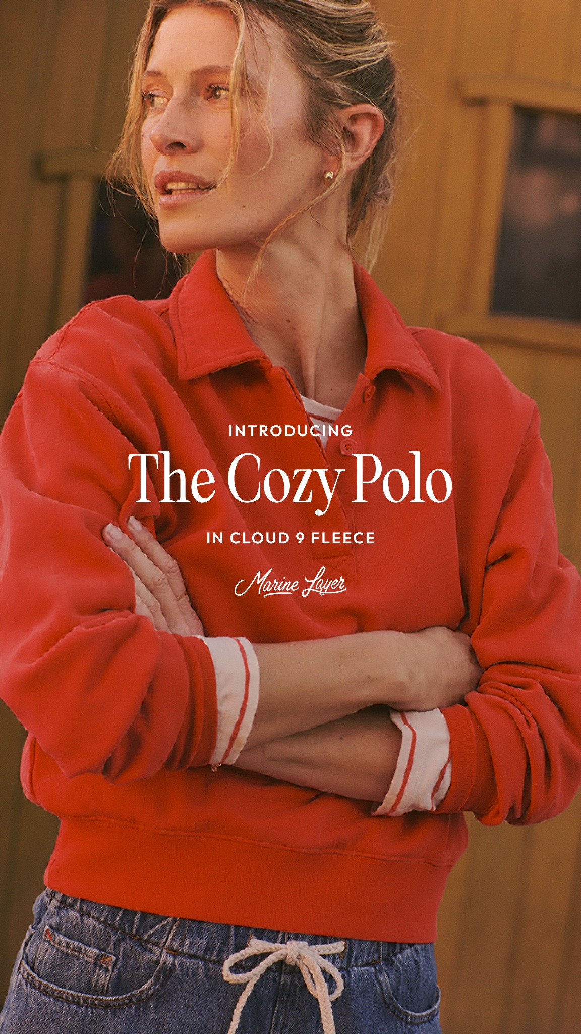 The look of a polo, in our amazingly soft Cloud 9 Fleece. Hello, golden hour layering.