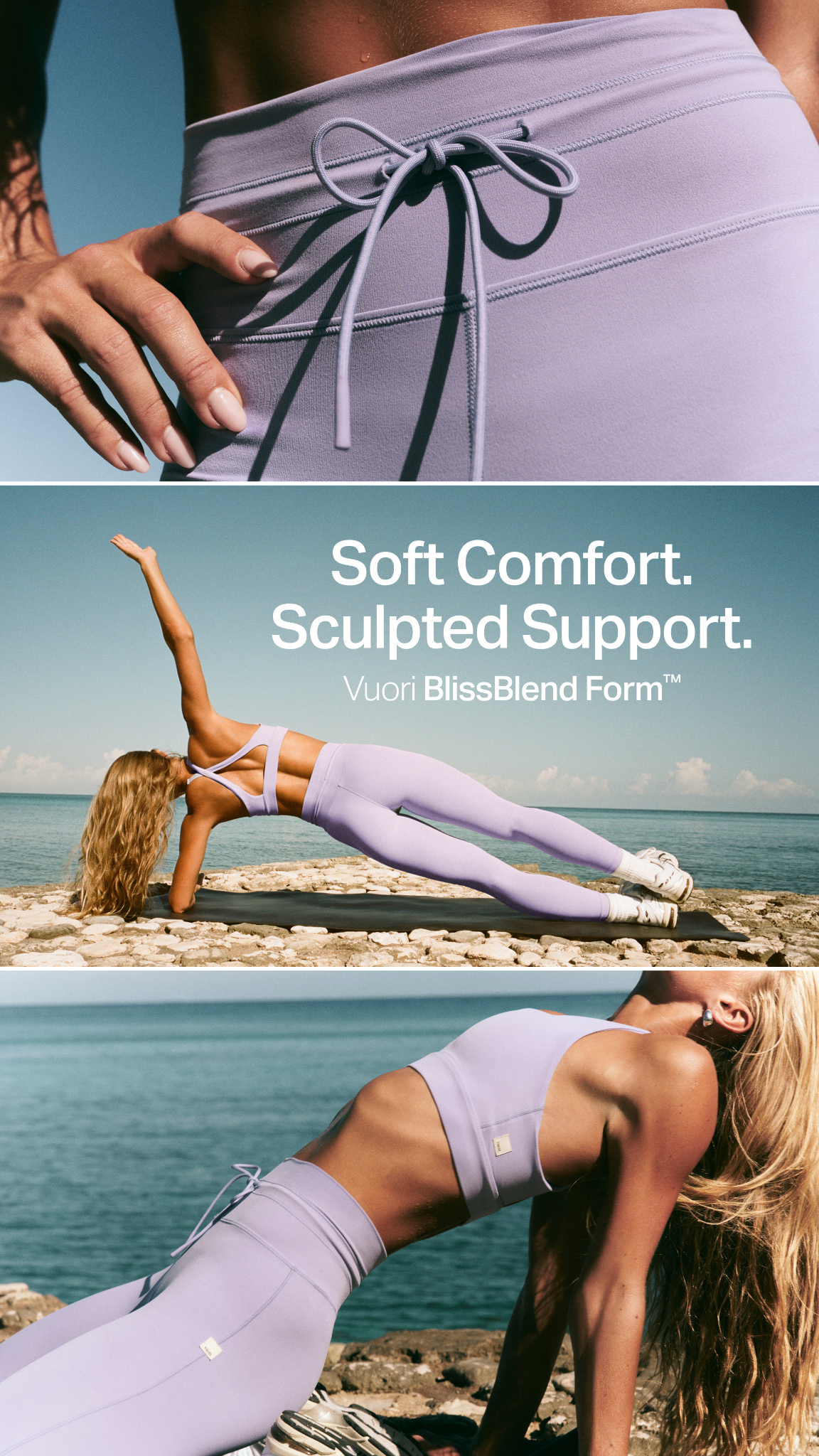 New Vuori BlissBlend Form™ styles keep you moving forward without interrupting your flow.