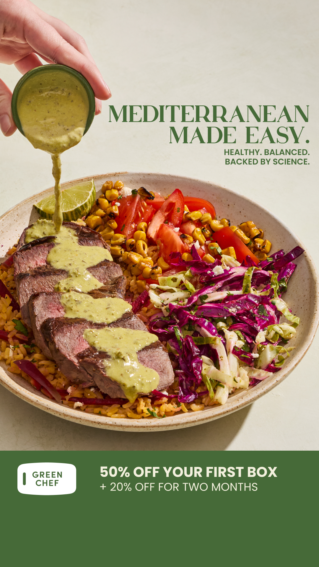 Love Mediterranean flavors? Enjoy the world's healthiest diet, and get high-protein (30g+) meals to match your goals.