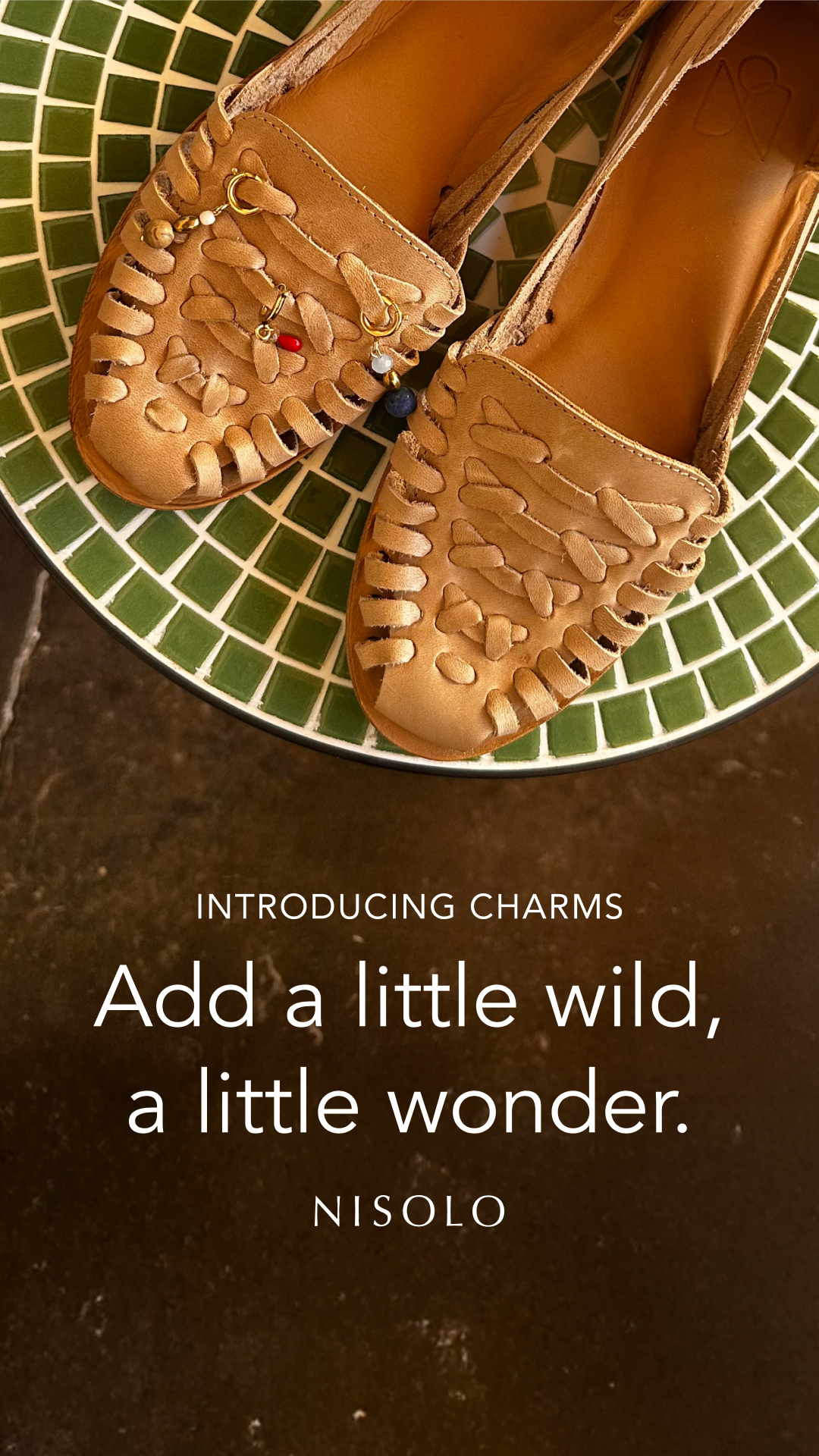 Charm up your Huaraches. From city streets to beachside sunsets, your shoes, your story, your style. #InTheWild