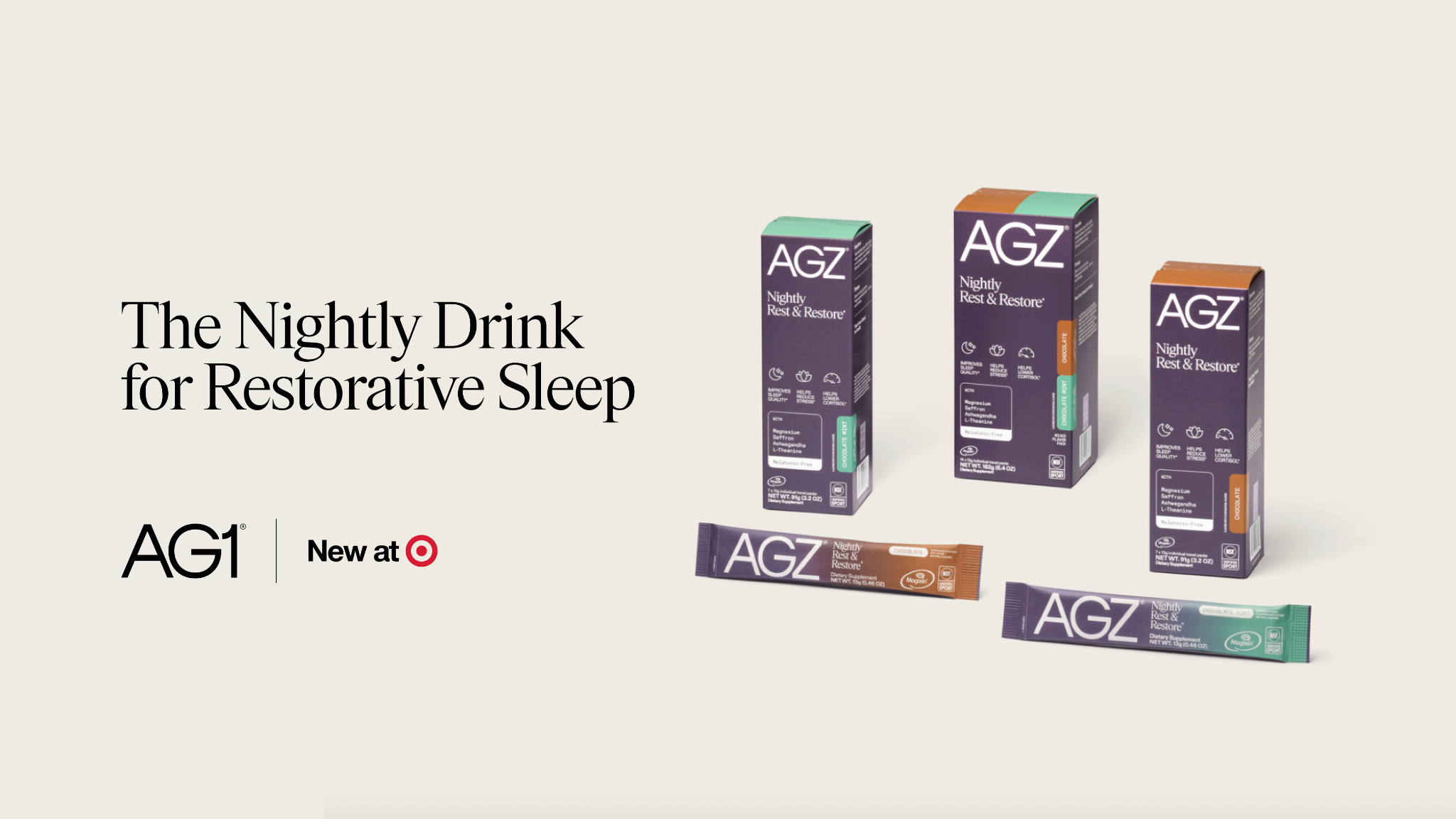 Nightly rest is within arms reach. AGZ combines magnesium, L-theanine, and saffron to support every phase of rest, without the grogginess of melatonin.