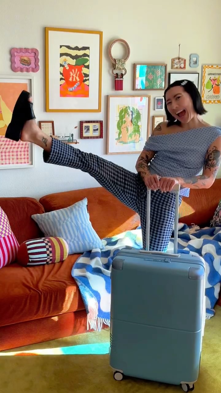 i’ve always used color to tell a story in my home… so it only makes sense my luggage does too! i’m so excited to travel with @july ‘s limited edition Color Theory collection, the new colors set the vibe before i even pac