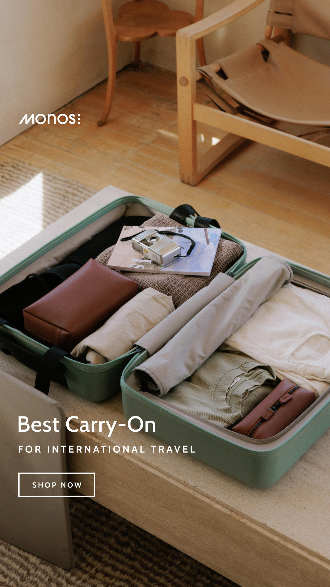 A carry-on the Wall Street Journal ranks as the best for every trip. Discover your perfect travel companion at monos.com #ad