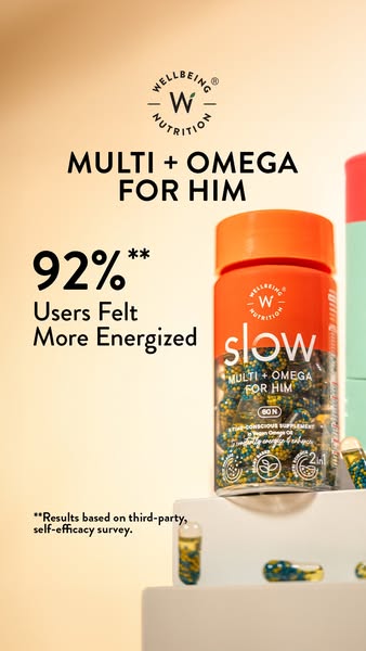 Wondering how to take your energy levels and muscle strength up a notch? Start by filling the gaps in your nutrition! 

Slow | Multi for Him brings together 22 potent vitamins and minerals from ginseng, natural caffeine,