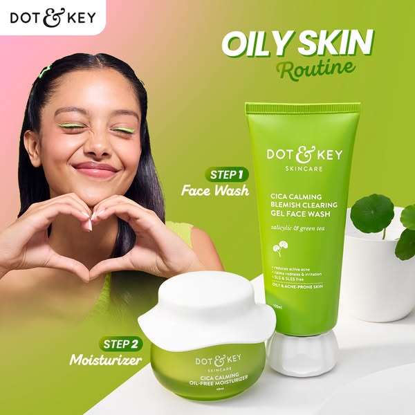 Unlock Clear, Radiant Skin with Dot & Key's Cica & Niacinamide Essentials🤩

💚 Cica & 2% Salicylic Face Wash - Stabilizes skin’s sebum production
💚 CICA + Niacinamide Oil - Free Moisturizer - Fights acne & acne scars
💚 Ci