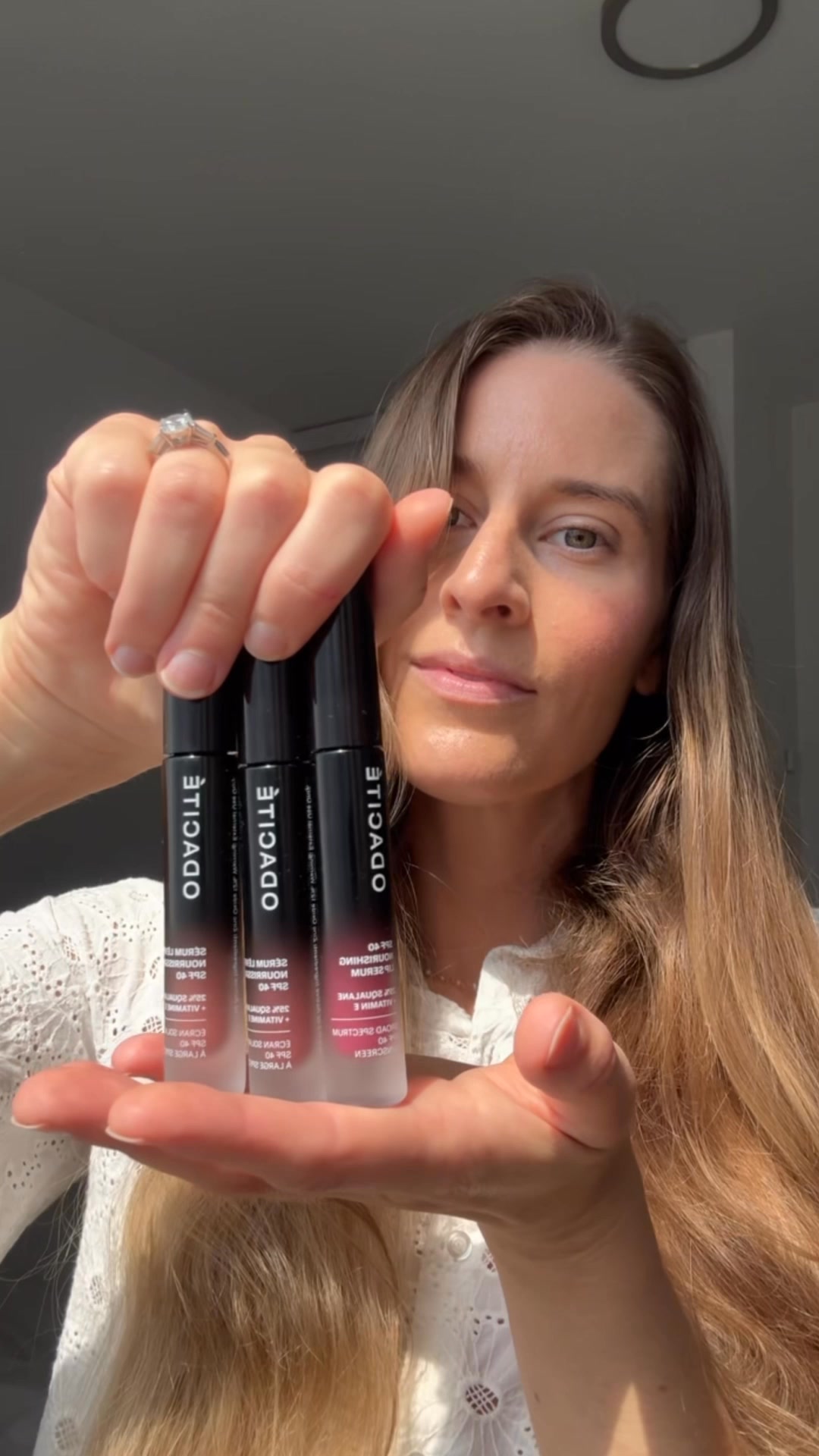 Daily lip treatment with SPF
