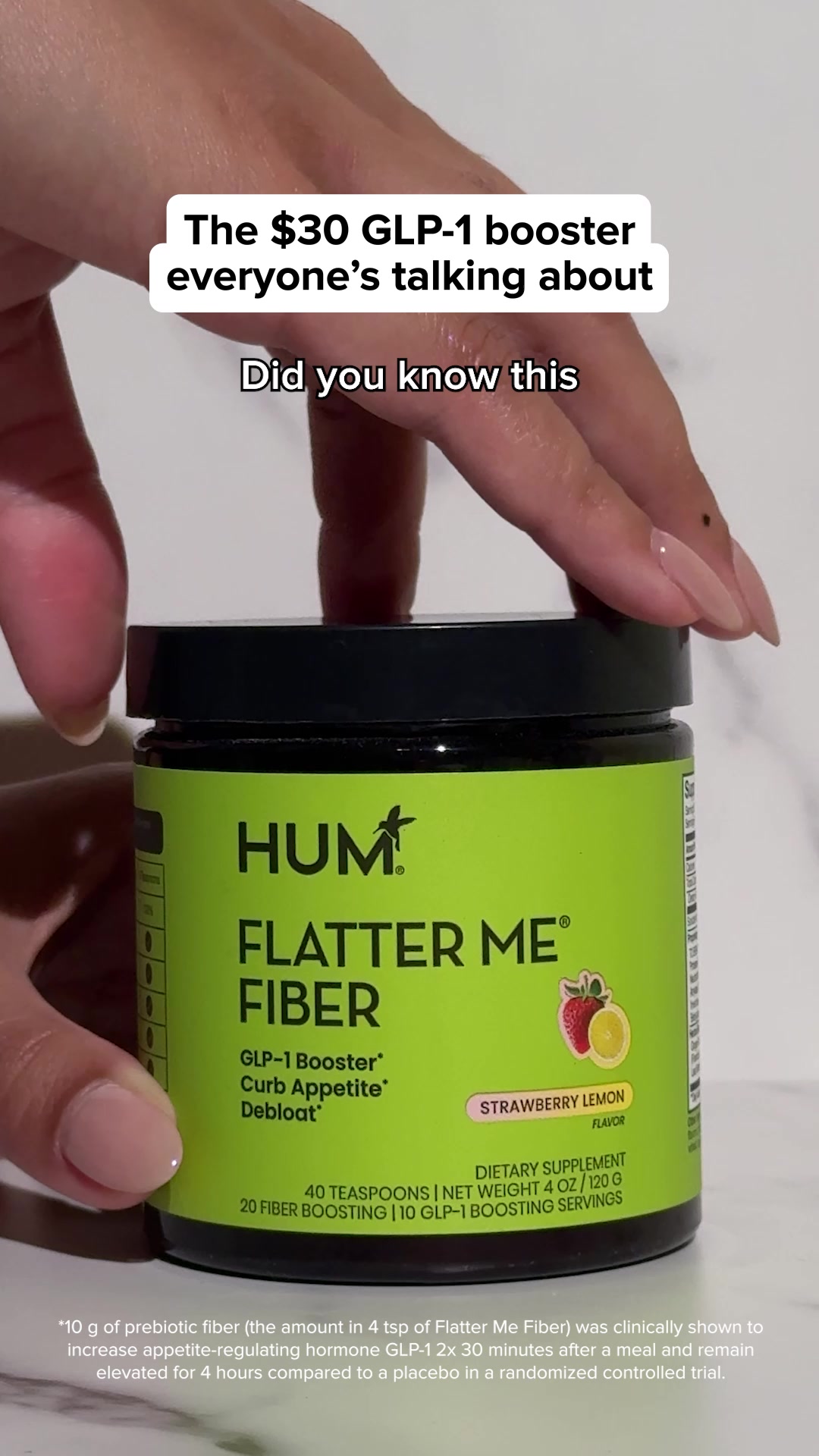 Flatter Me Fiber GLP-1 Booster: The Clinically Backed Fiber That Doubles GLP-1 levels, Curbs Cravings, and Debloats in 30 Minutes.
You’ve tried everything, but cravings and bloating still win. Flatter Me Fiber GLP-1 Boos