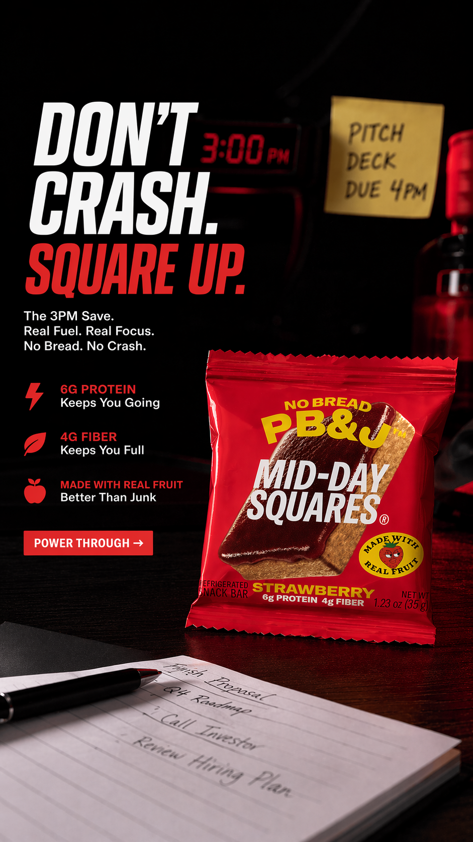 💪 NEW PB&J Flavor | Mid-Day Squares