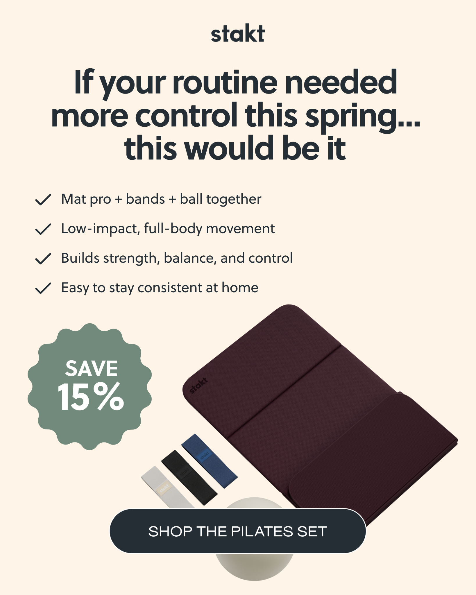 🧘‍♀️ Get The Pilates Set 15% OFF