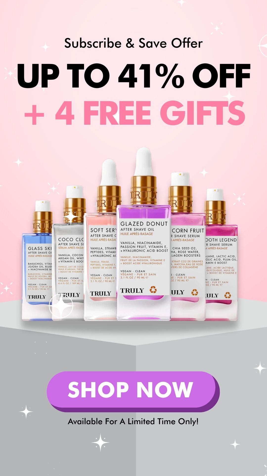 UP TO 41% OFF + 4 FREE GIFTS