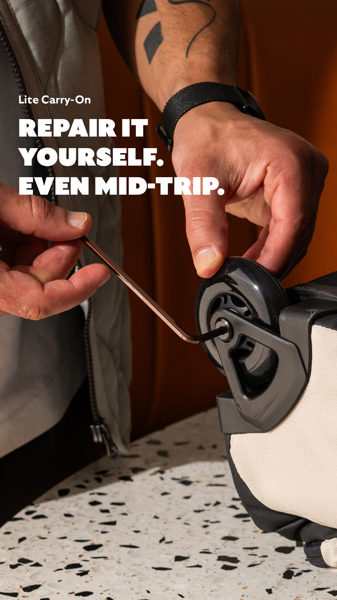 Repair it yourself. Even mid-trip.