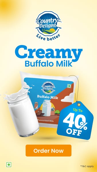 Looking for Malai to make ghee at home? Country Delight Buffalo Milk is the right pick for you. Order now!