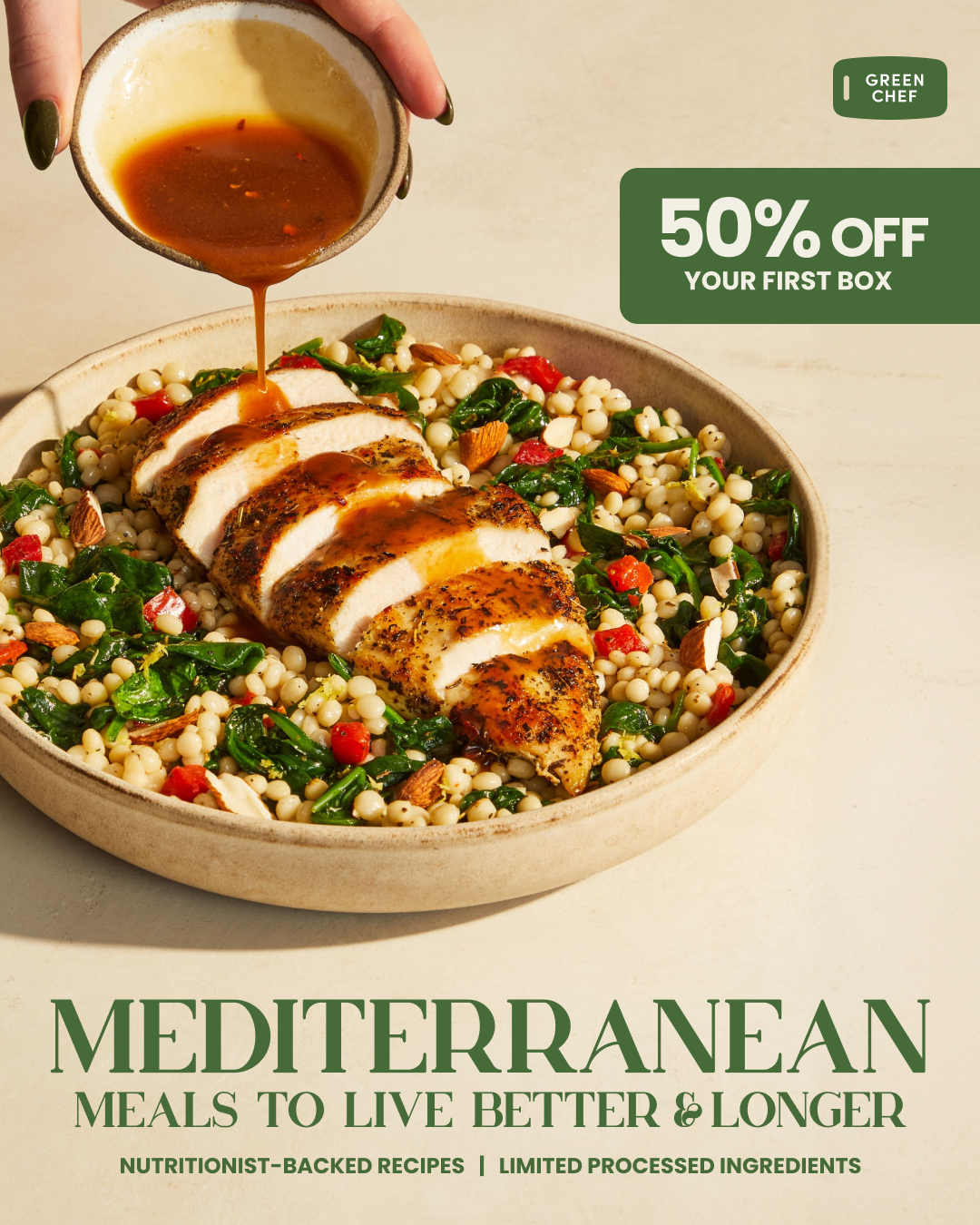 Love Mediterranean flavors? Enjoy the world's healthiest diet, and get high-protein (30g+) meals to match your goals.