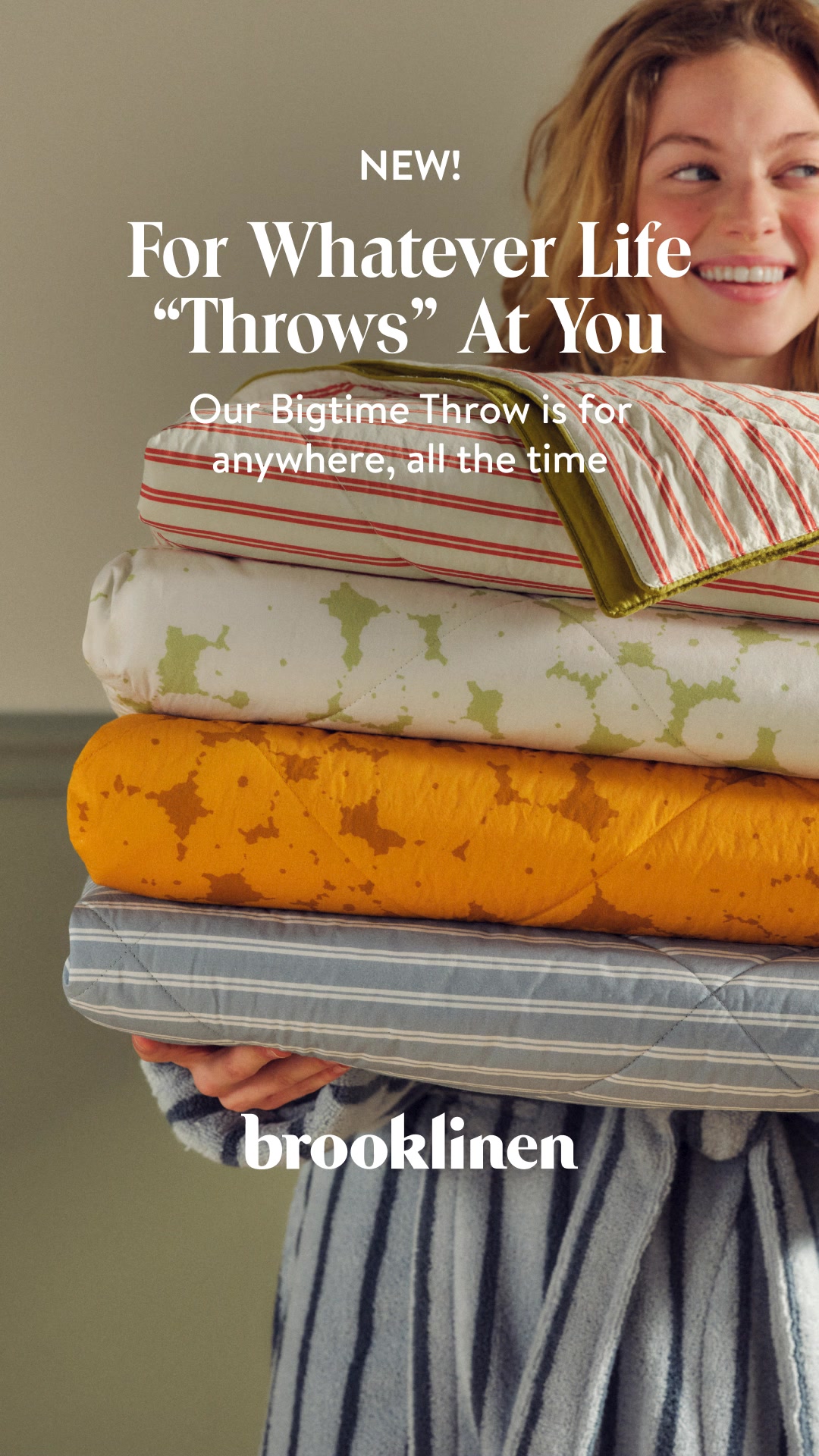 Need a throw that kinda does well…everything? Well, we did our big one. Shop our new Bigtime Throw, perfect for couch, the car, even the dog bed. Lightweight and huggable, it’s perfect for every occasion.