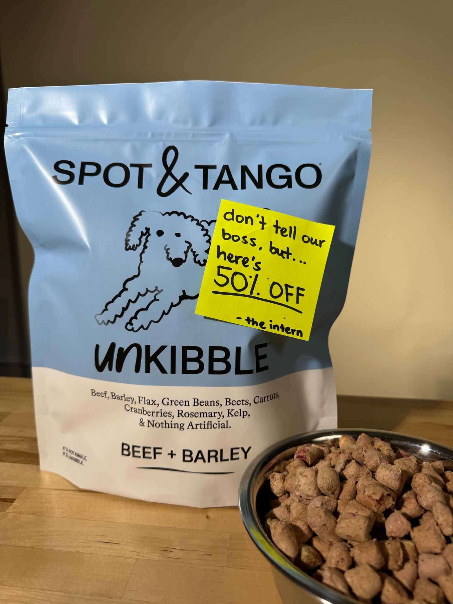 WARNING: You're Probably Overpaying for Dog Food!

Say goodbye to frozen, processed meals! 
Get 50% OFF your first trial of UnKibble, the vet-developed food made with whole ingredients.
No fridge needed!
Delivered right 