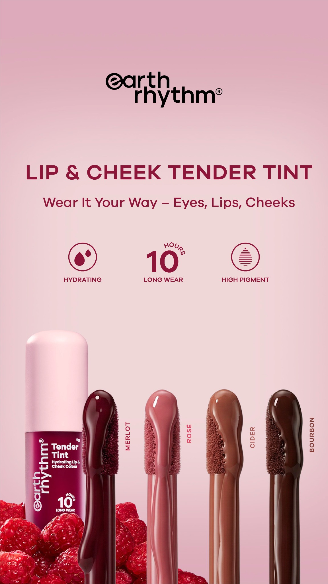 Earth Rhythm Tender Tint gives your lips and cheeks a natural flush with a soft, dewy finish ✨ Lightweight, blendable, and perfect for everyday wear. Shop now at Nykaa 🛍️