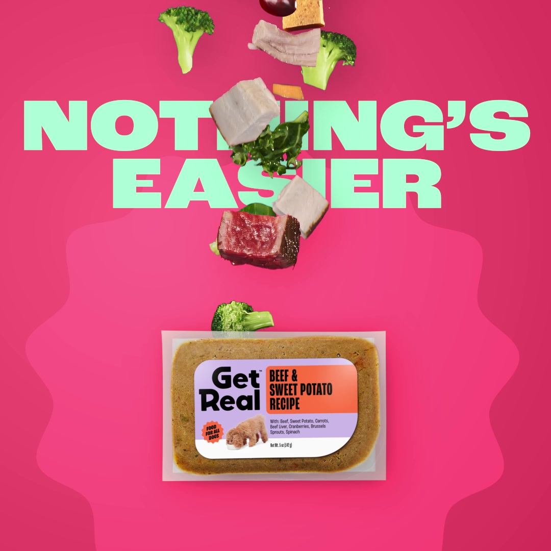 Get 50% off your first full order of Get Real™, Chewy’s fresh take on dog food crafted by certified pet nutritionists.