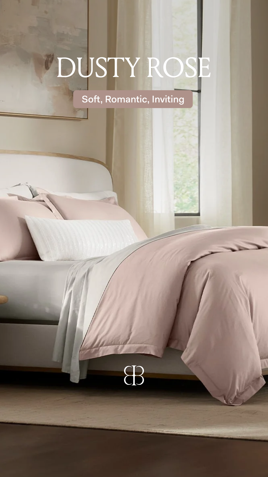 SOFTNESS, ELEVATED__Meet Dusty Rose: our soft, muted pink with a romantic, inviting feel. This feminine hue brings a touch of effortless warmth to any space. Make it yours and surround yourself in comfort that feels as b
