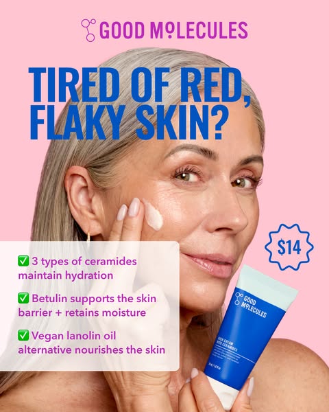 Your skin is crying for help.

Ceramides to the rescue.

✅ Soothes on contact
✅ Protects all day
✅ Rebuilds overnight

Only $14. Order today.