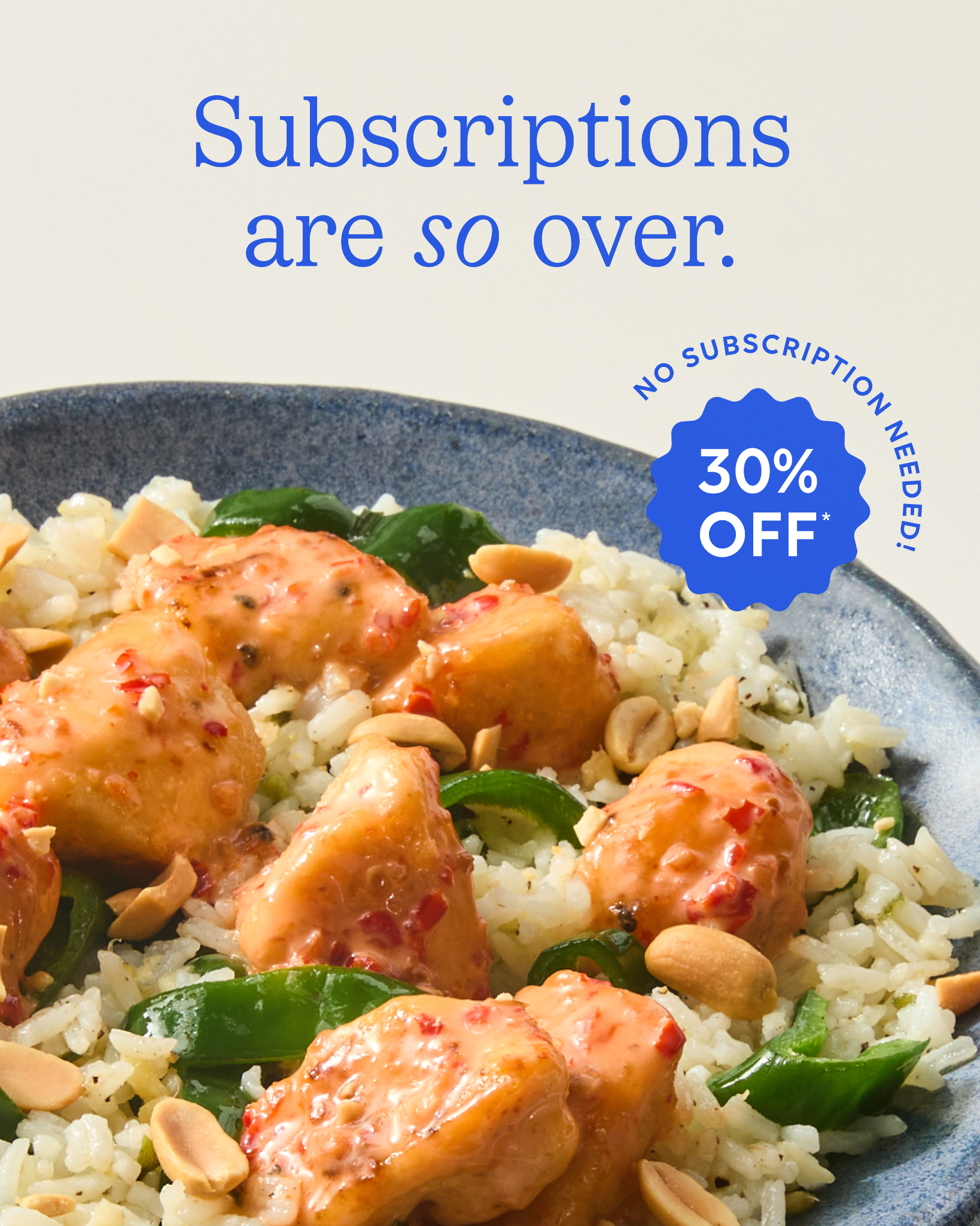No grocery store chaos. No overthinking. Just meals you’ll actually look forward to. Come back today and get 30% off your next three orders.