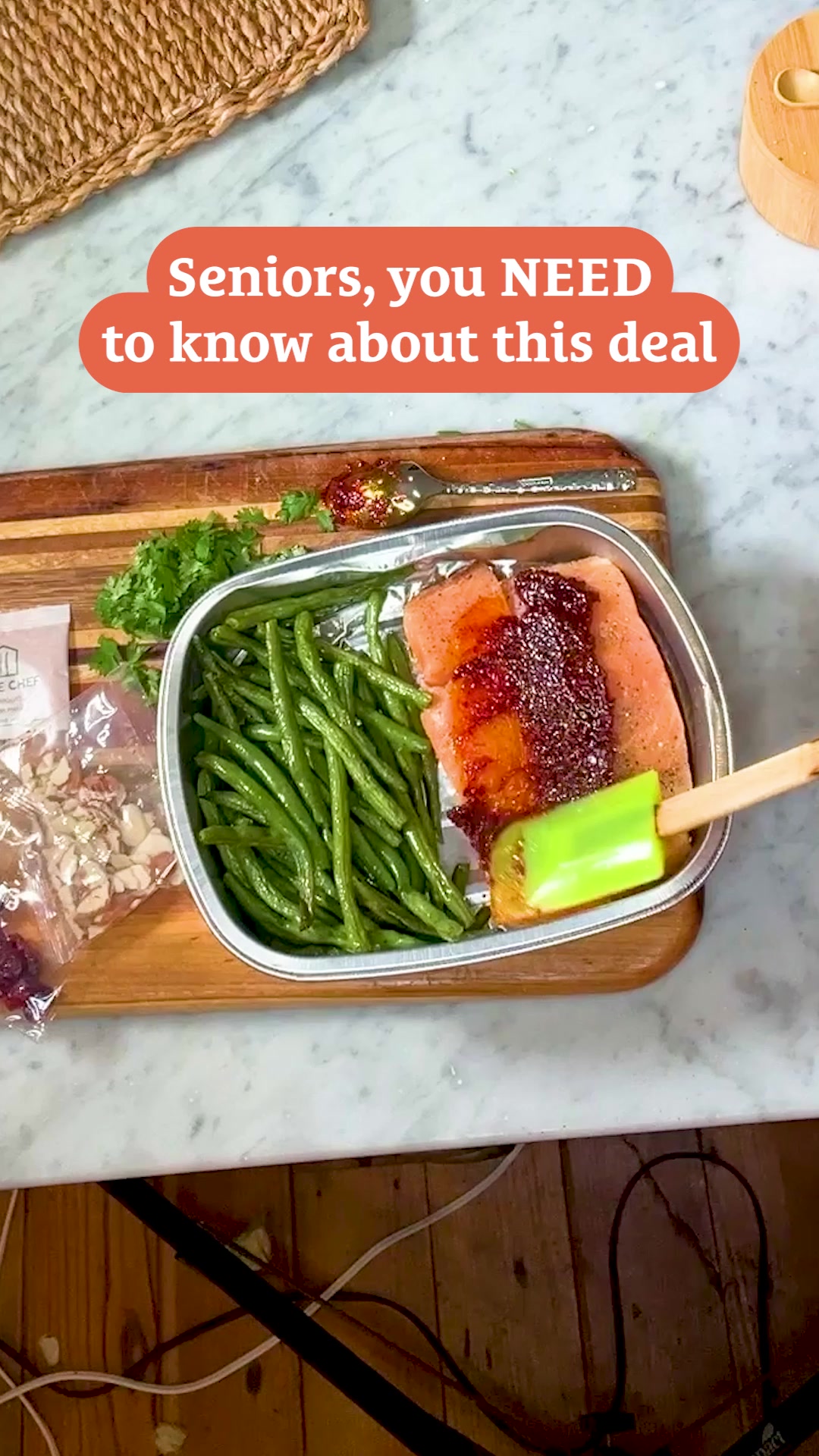 THIS is a game-changer🔥 Get Oven-Ready meals delivered with EVERYTHING included.  

👌Easy Prep 
🎉No Mess 
👏Only $4.99/serving 
📦Free Shipping on the 1st box 
🍪Free Dessert item for LIFE