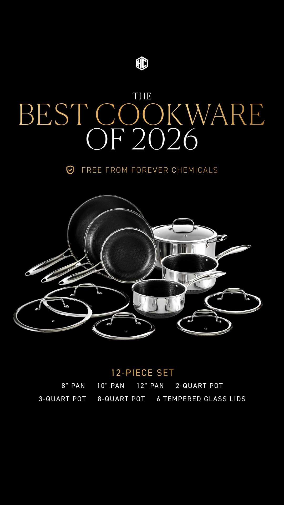 HexClad cookware features a proprietary TerraBond™ ceramic nonstick which is free from forever chemicals and designed to last a lifetime. 

Trusted by Michelin Star chefs like Gordon Ramsay and backed by a lifetime warra