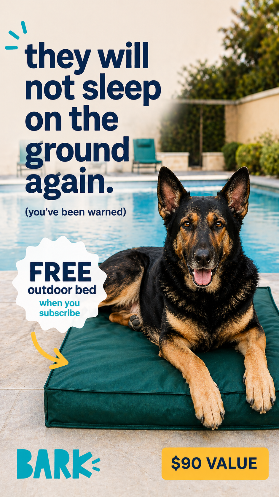 Get a FREE outdoor dog bed when you subscribe to BarkBox.