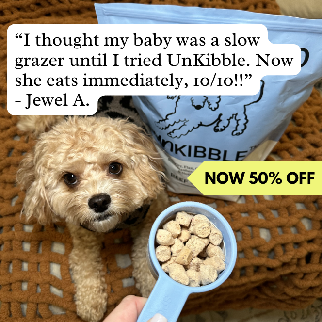 🚨 Limited Offer: 50% off 1st order
✅ 100% fresh, human grade ingredients
✅ Nothing artificial
✅ Custom feeding plan 
✅ No fridge needed
