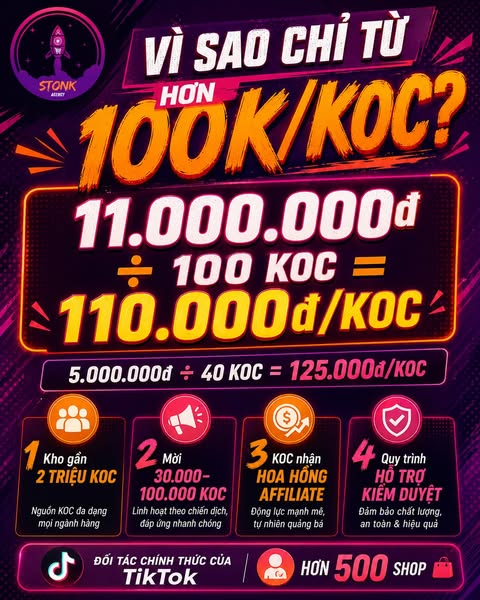 VÌ SAO STONK CÓ THỂ BOOKING KOC LÊN VIDEO CHỈ TỪ HƠN 100K?

Nếu tìm kiếm và booking từng KOC riêng lẻ, chi phí cho một video có thể rất cao.

Mỗi lần triển khai, shop phải bắt đầu lại từ việc tìm kiếm, liên hệ, trao đổi 