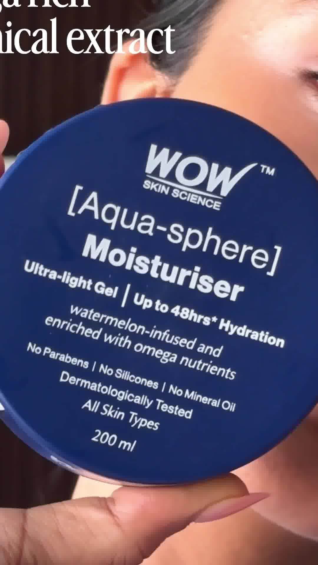 This is the new WOW innovation — Aqua-Sphere Ultra Hydrating Gel.
It absorbs instantly, feels weightless, and keeps skin hydrated for up to 48 hours.
No heaviness, no greasiness — just fresh, glowing skin that stays soft
