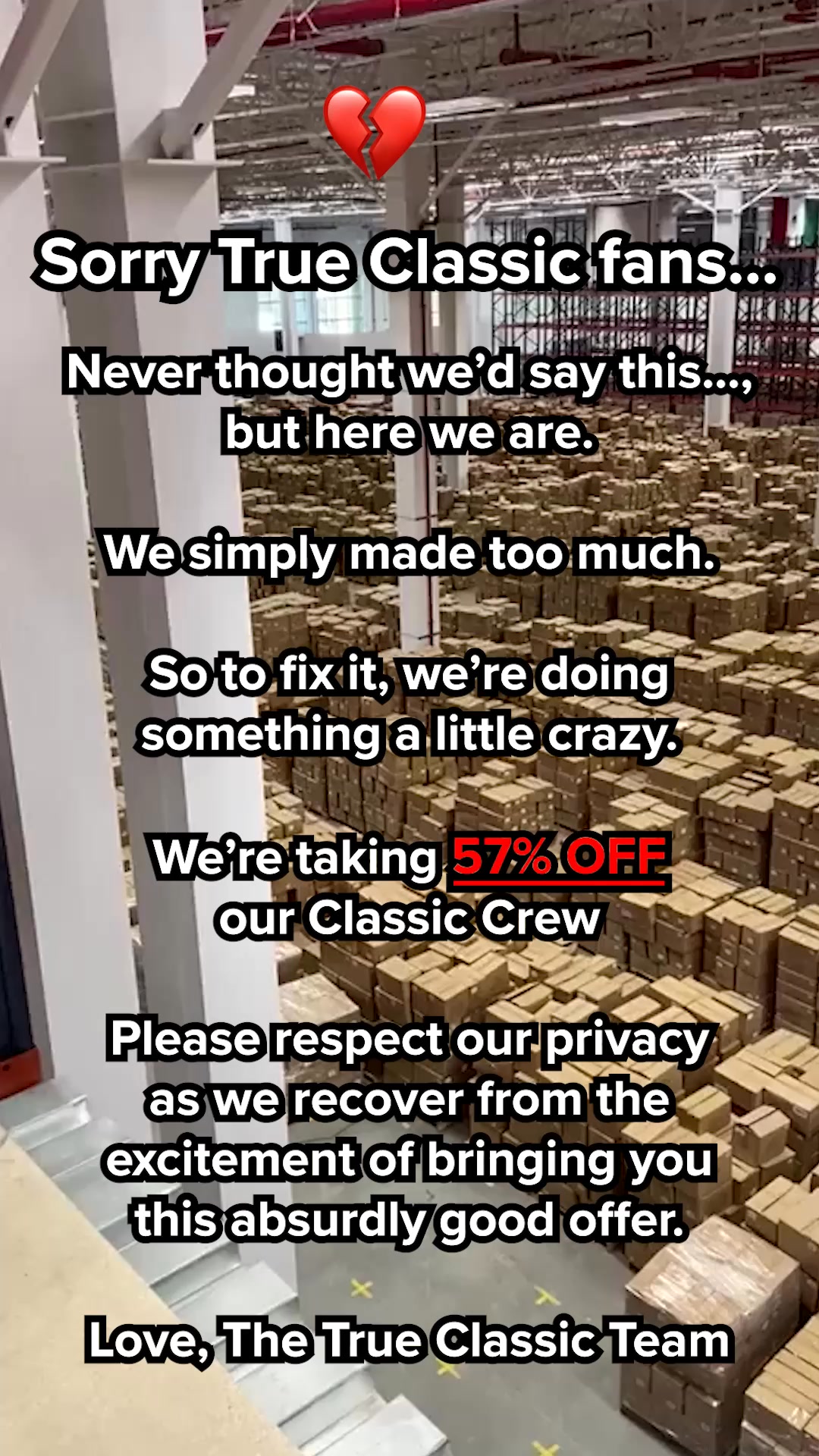 We overproduced our premium classics, take advantage while you can!