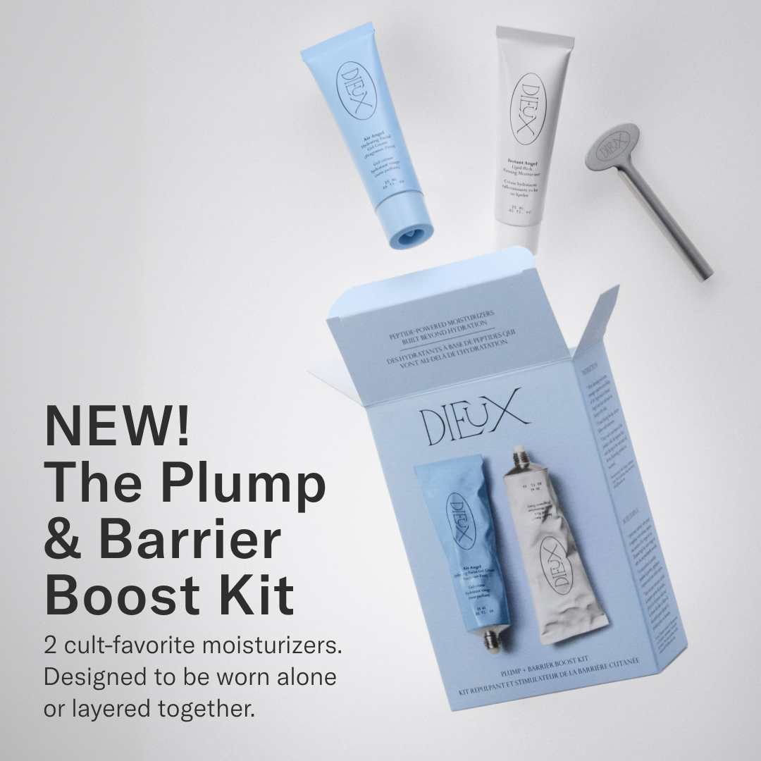 Consider this your intro to moisture wardrobing with the Plump & Barrier Boost Kit. 

Start with Air Angel Gel Cream for plump, breathable base hydration. Layer Instant Angel Firming Moisturizer on top to lock in moistur
