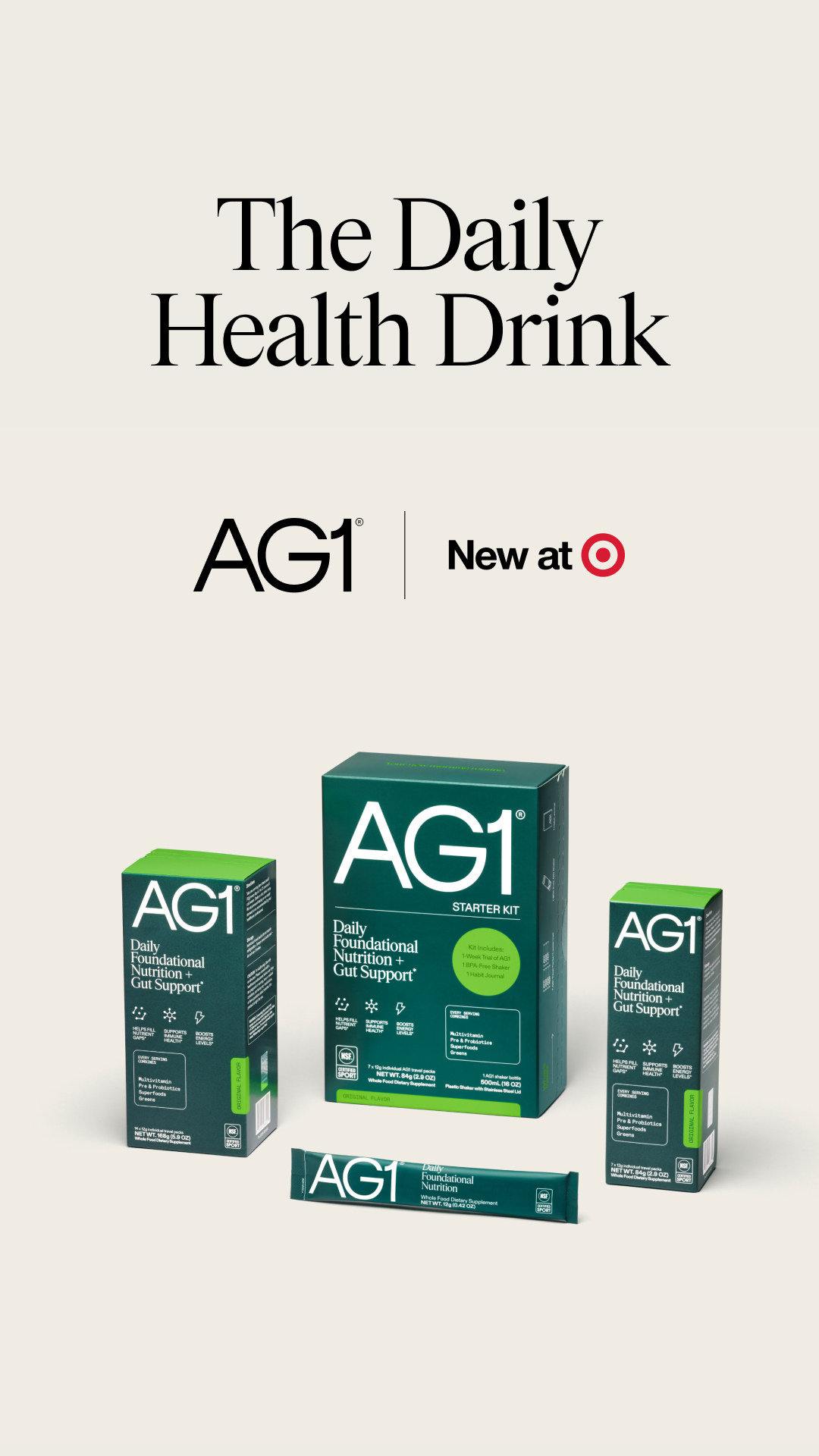 Daily health, now on the shelf. AG1 brings 75 ingredients together in one easy ritual. And it’s now easier than ever to start.