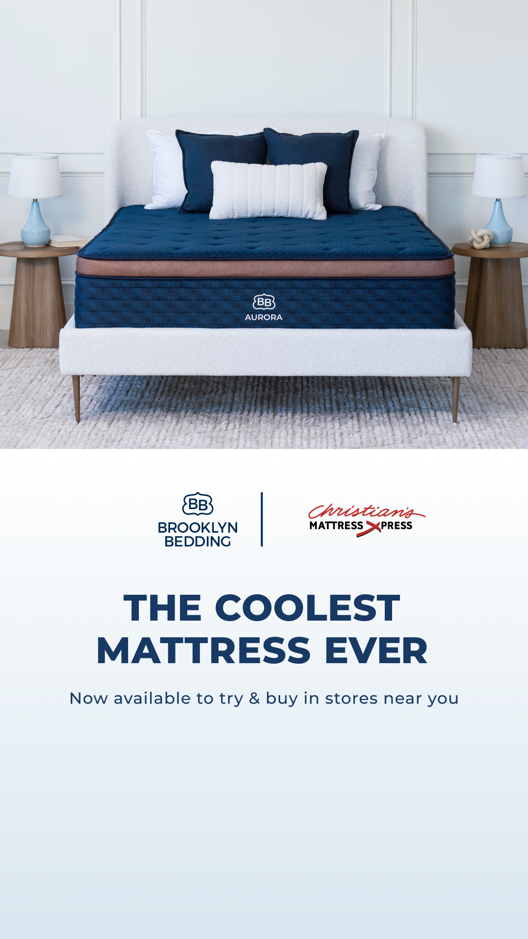 Try Brooklyn Bedding mattresses in-store at Christian’s Mattress Xpress! Visit a Central Valley or Central Coast showroom near you.