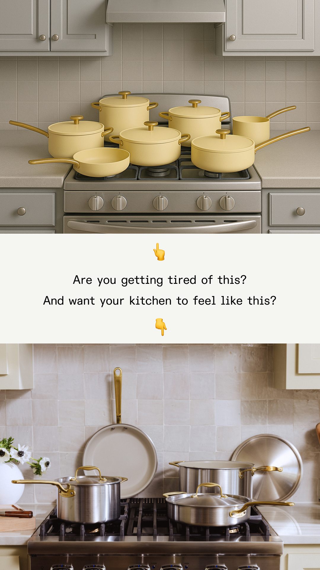 We don't sell M&Ms. Ditch the colorful coatings and invest in timeless non-toxic cookware that lasts.