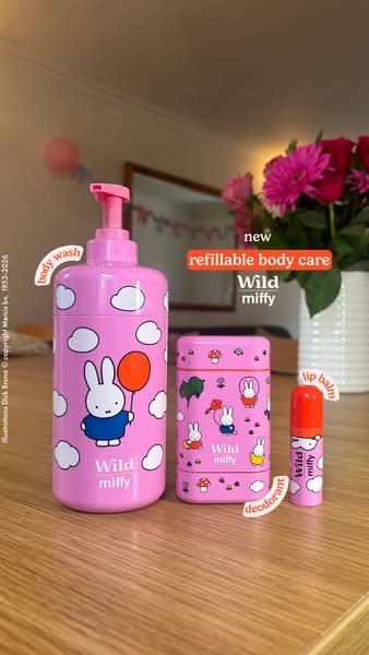 Stay fresh with Miffy x Wild refillable personal care ♻️🐰