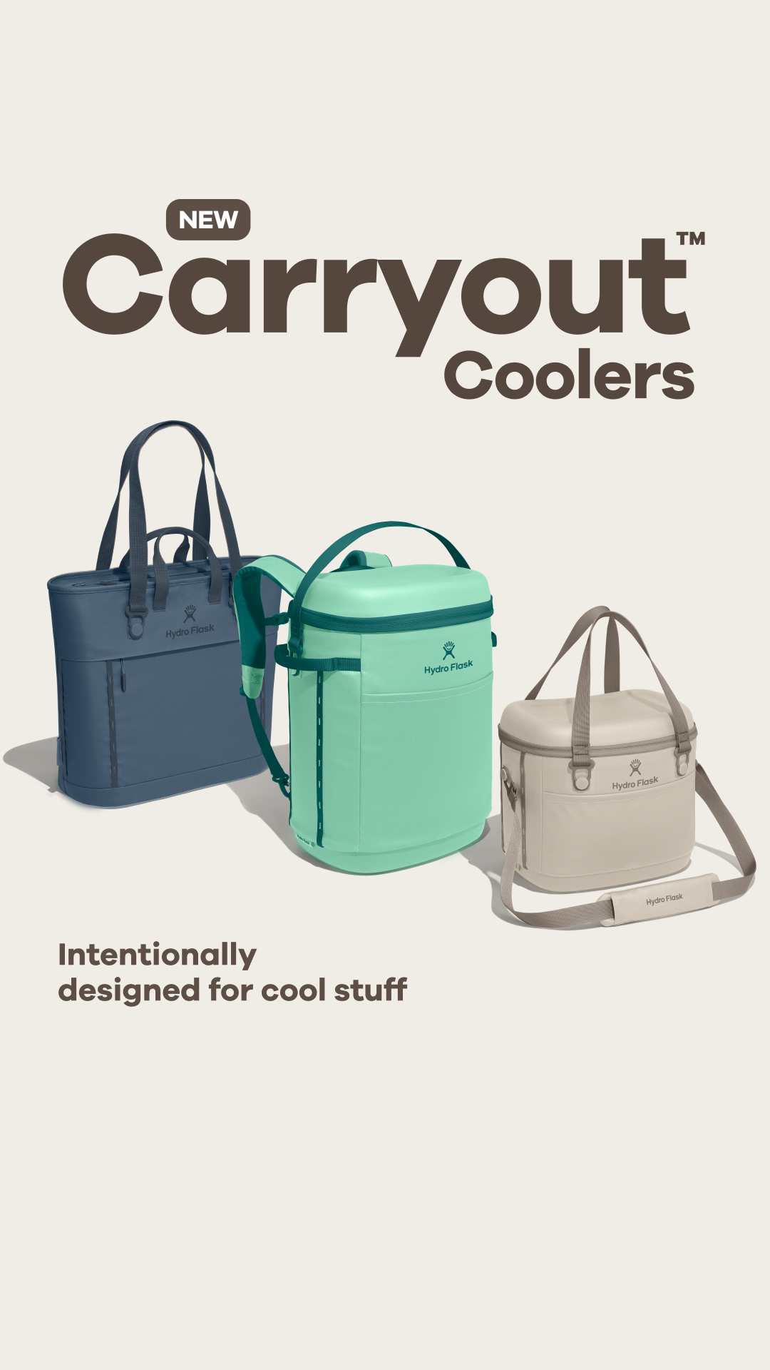NEW Carryout™ Coolers, intentionally designed for comfort, performance and longevity.