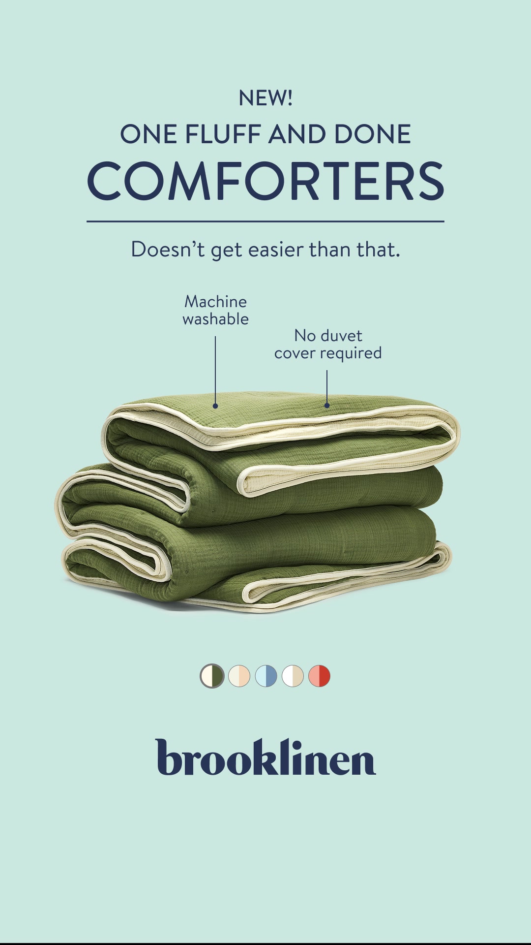 Oh. My. Gauze. We did it again. Shop our next one fluff and done comforter, now in our airy, textured, fan-fave Breezeweave. Machine washable and reversible, it doesn’t get easier than this.