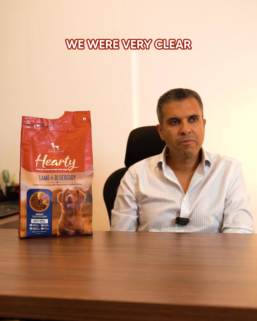 Our CEO, Samarth, shares all the reasons why ❤️ Hearty Oven-Baked Dog Food is the most complete nutrition for your dog 💯

✅60% of the freshest meat
✅Made by expert canine nutritionists 
✅Baked at low temperature to prese