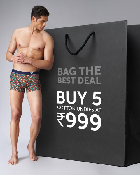 5 cotton undies for ₹999. Comfort and value in one move. Upgrade your drawer now. Shop the deal before it is gone.