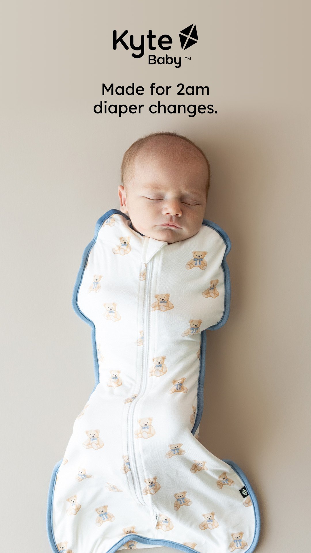 🤍 When sleep matters, simplicity matters more. An easy-zip swaddle designed for better nights