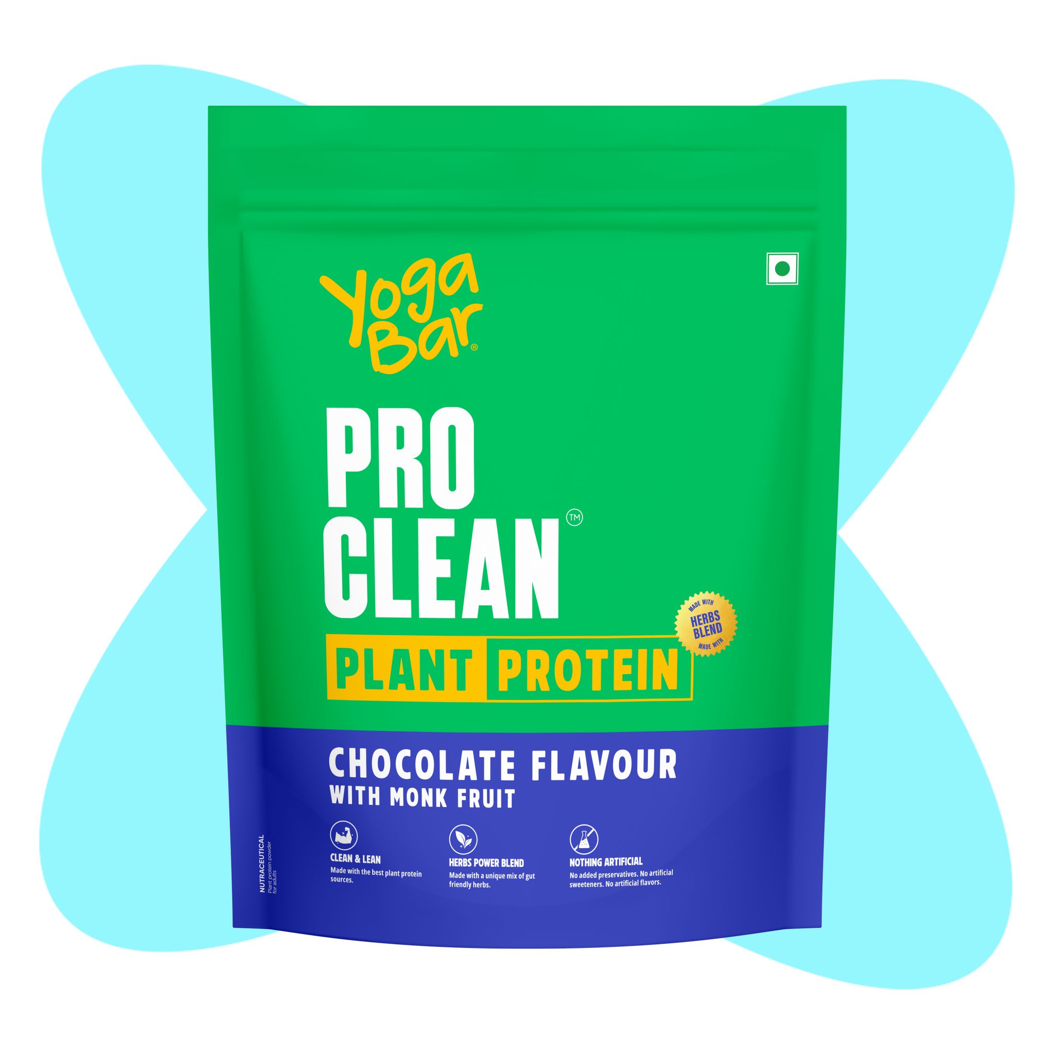 Yogabar Pro Clean Plant Protein with Monk Fruit (Chocolate)