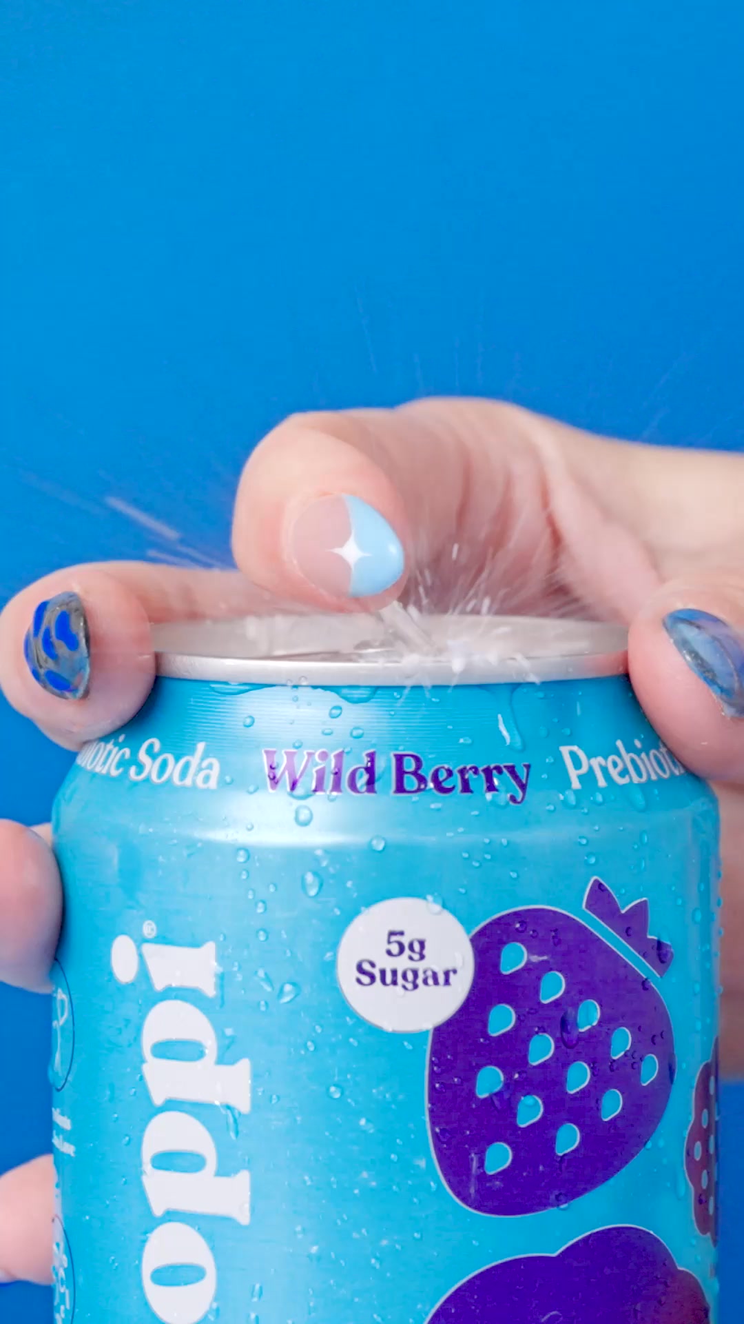 bubbly, bold, and bursting with Wild Berry flavor 🫐 better for you soda that gives you the iconic fizzy flavor you can't resist with 5g of sugar and ingredients you can love 🥤🫧