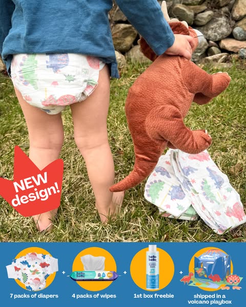 Keep your little one dry, comfy, and happy with ultra-soft, breathable diapers 👶🤍​And you can save 20% on your first 3 months with code HELLO20 when you subscribe 📦