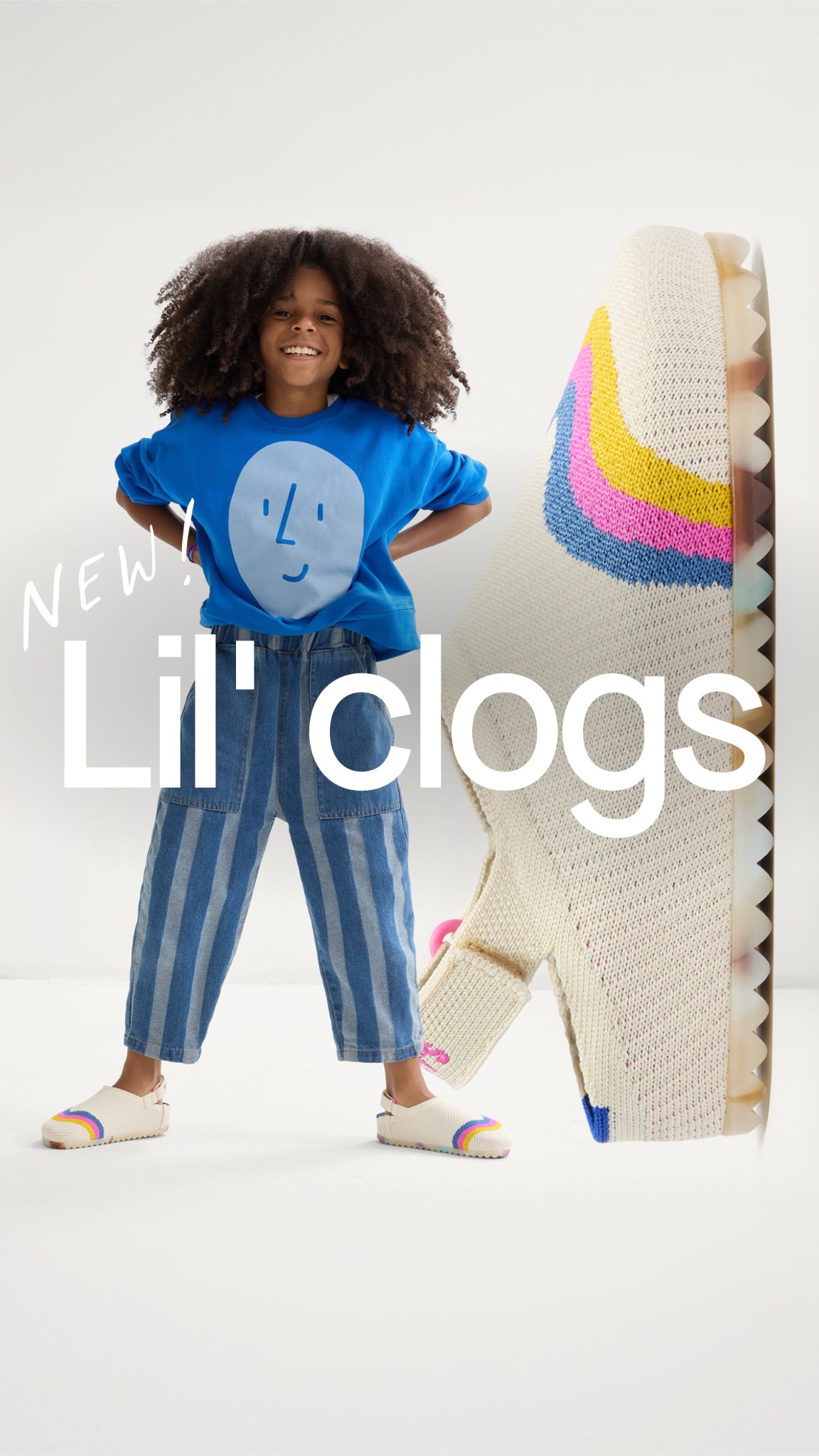 Easy on, easy off *and* machine-washable?! Comfy, colorful clogs for all the “I can do it myself” littles.