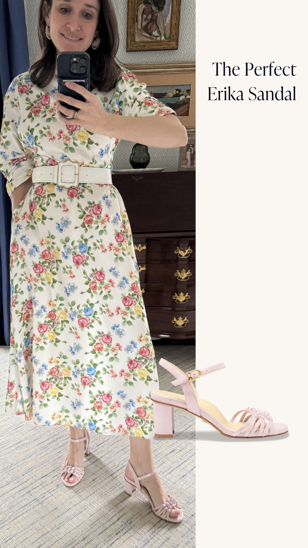 Introducing the Perfect Erika. A new spring block heel handmade in Italy, with contoured arch support and a plush insole built for every event on your calendar.