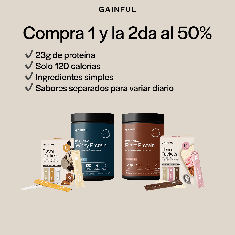 Compra 1 proteína y la 2da al 50% OFF